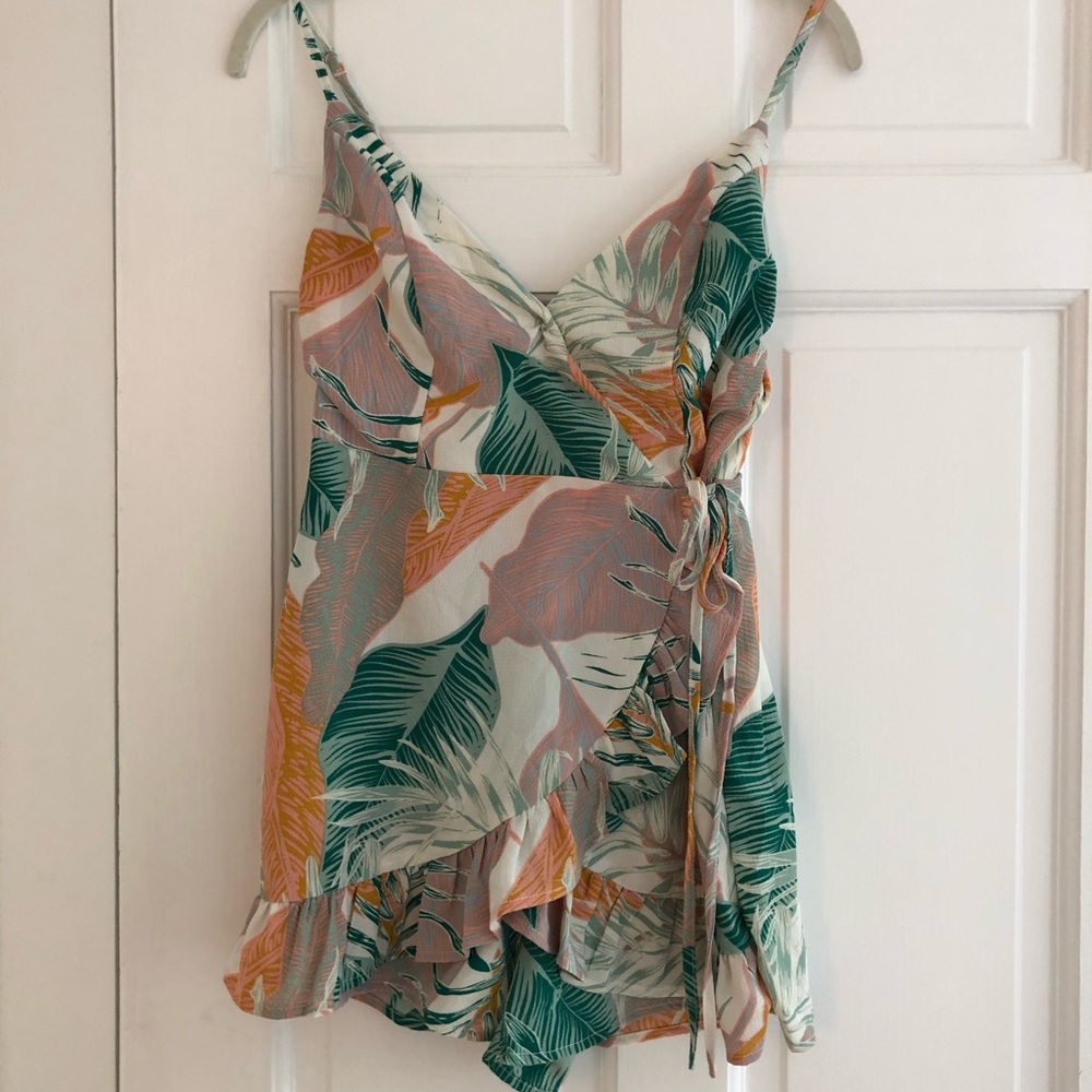 Blue Blush Floral Romper